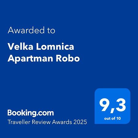 Velka Lomnica Apartman Robo Exterior foto
